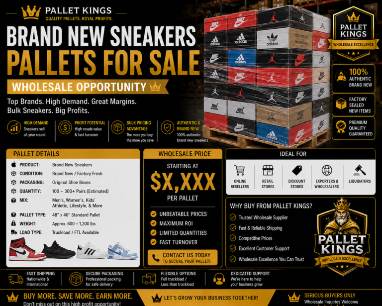 Brand New Sneakers Pallets Wholesale