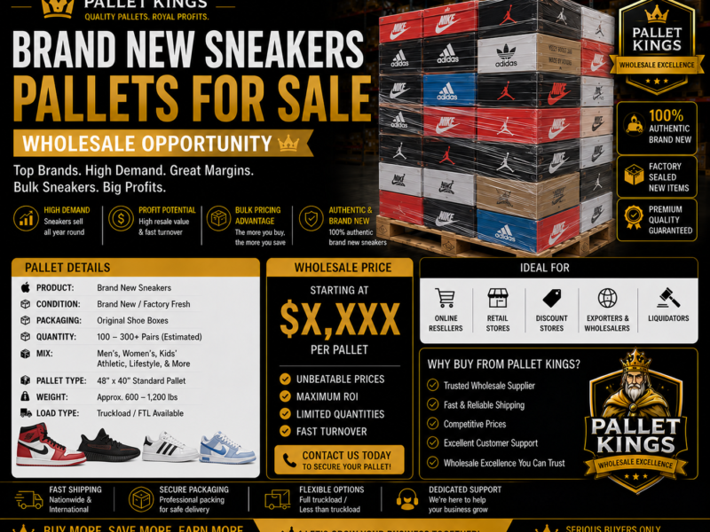 Brand New Sneakers Pallets Wholesale
