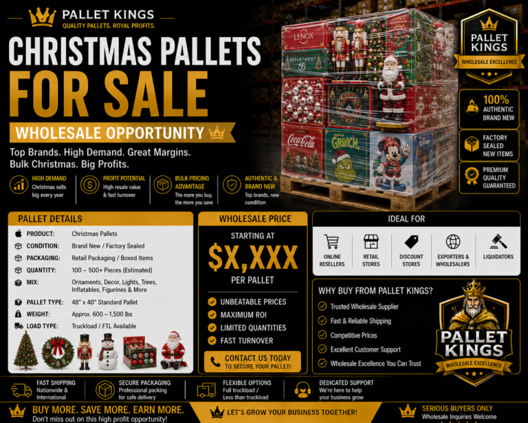 Christmas Pallets For Sale Wholesale