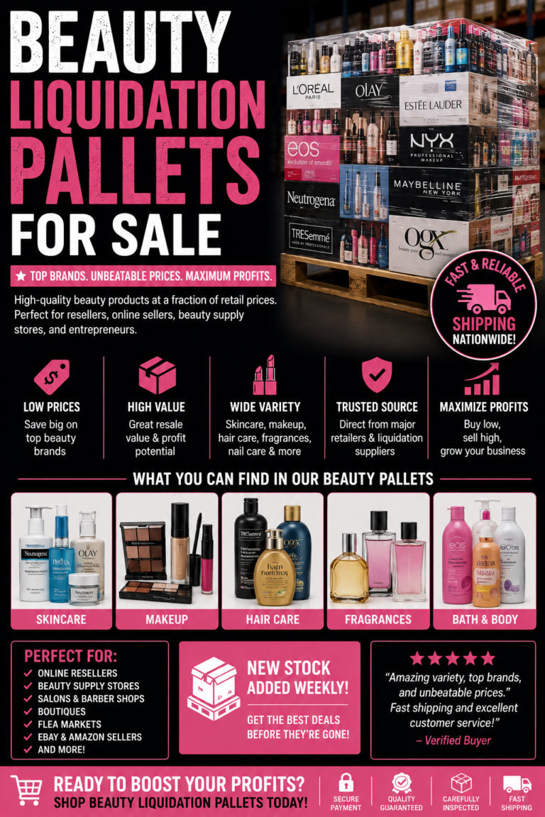 Beauty Liquidation Pallets For Sale
