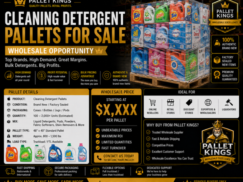 Cleaning Detergent Pallets For Sale Wholesale