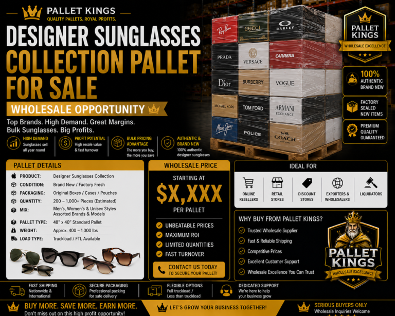 Designer Sunglasses Collection Pallet Wholesale