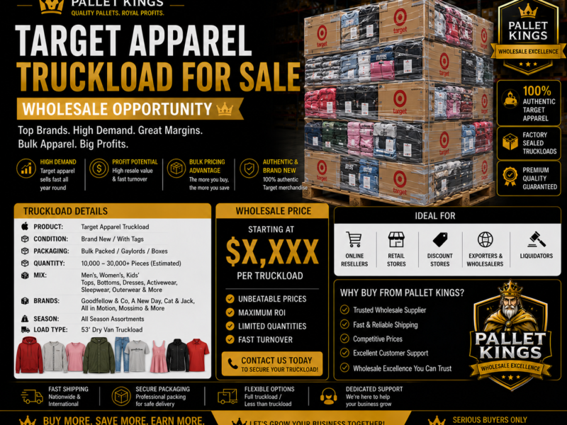 Tgt Apparel Truckloads Wholesale Pallet Wholesale