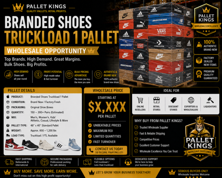 Branded Shoes Truckload 1 Pallet Wholesale