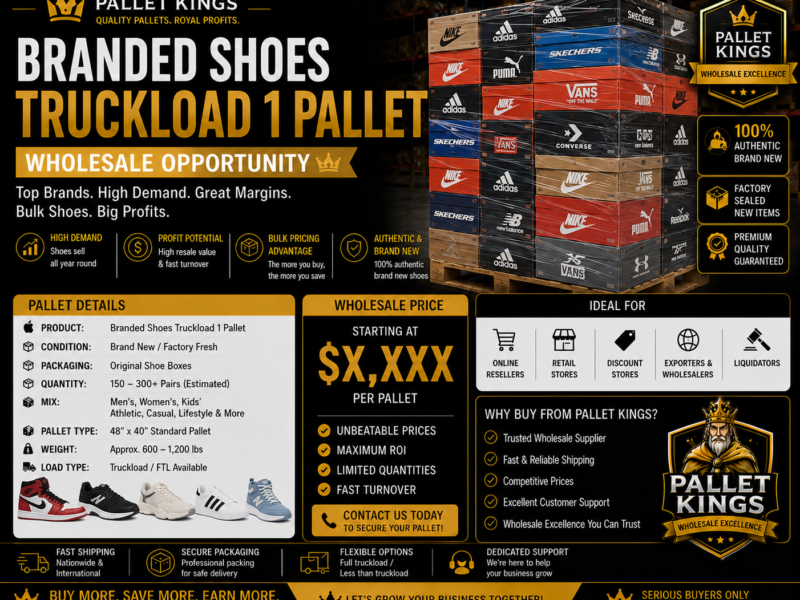 Branded Shoes Truckload 1 Pallet Wholesale
