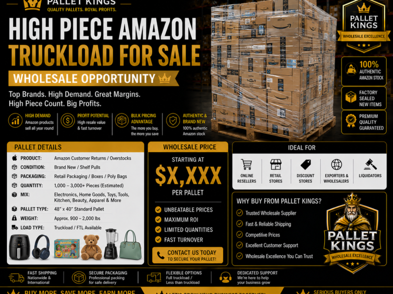 High Piece Amazon Truckload For Sale Pallet Wholesale