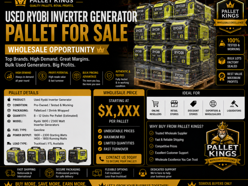 Used Ryobi Inverter Generator For Sale Pallet Wholesale