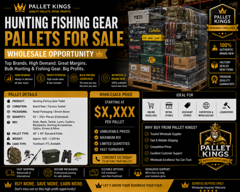 Hunting Fishing Gear Pallet Wholesale
