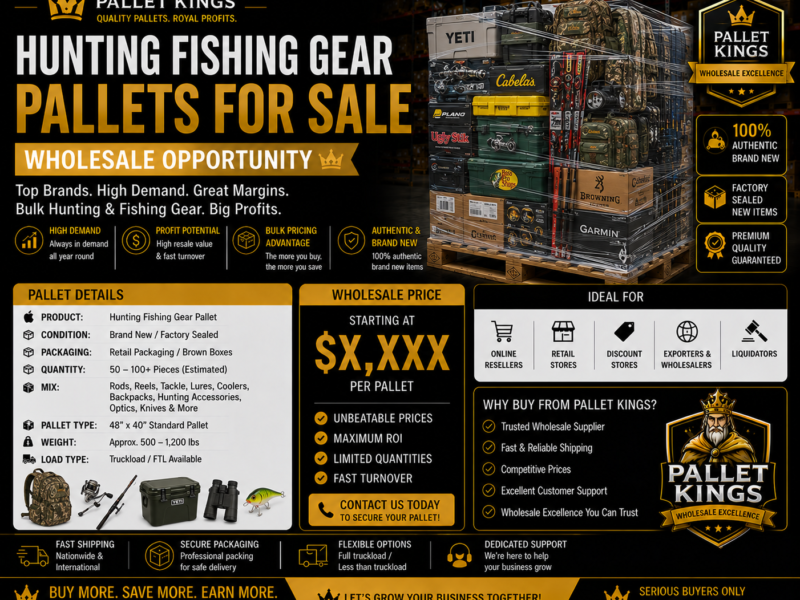 Hunting Fishing Gear Pallet Wholesale