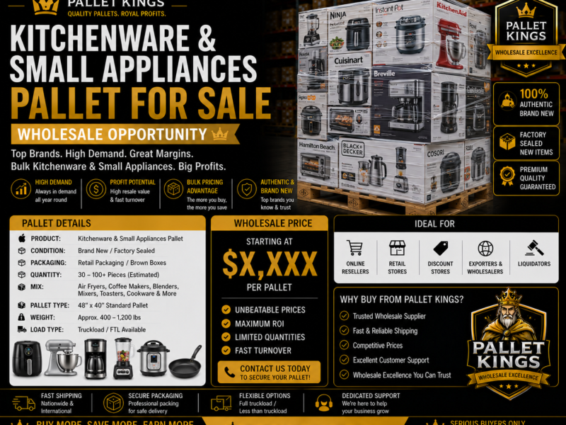 Kitchenware And Small Appliances Pallet Wholesale