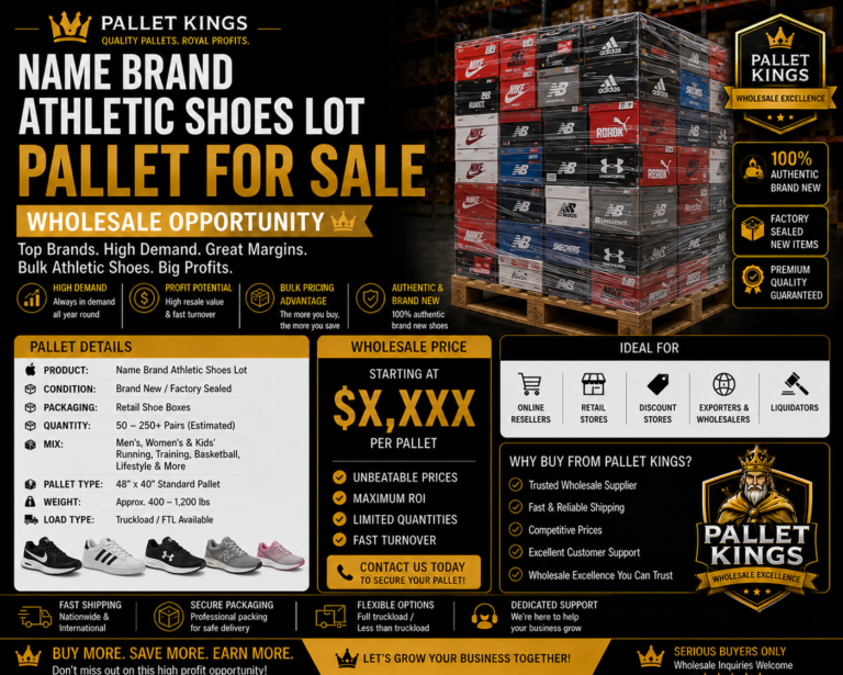 Name Brand Athletic Shoes Lot Pallet Wholesale