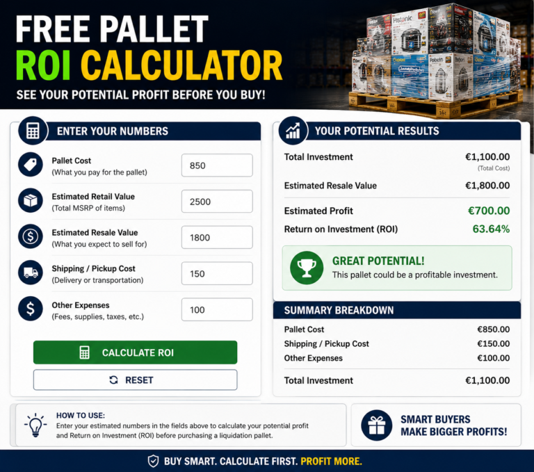 Free Pallet ROI Calculator