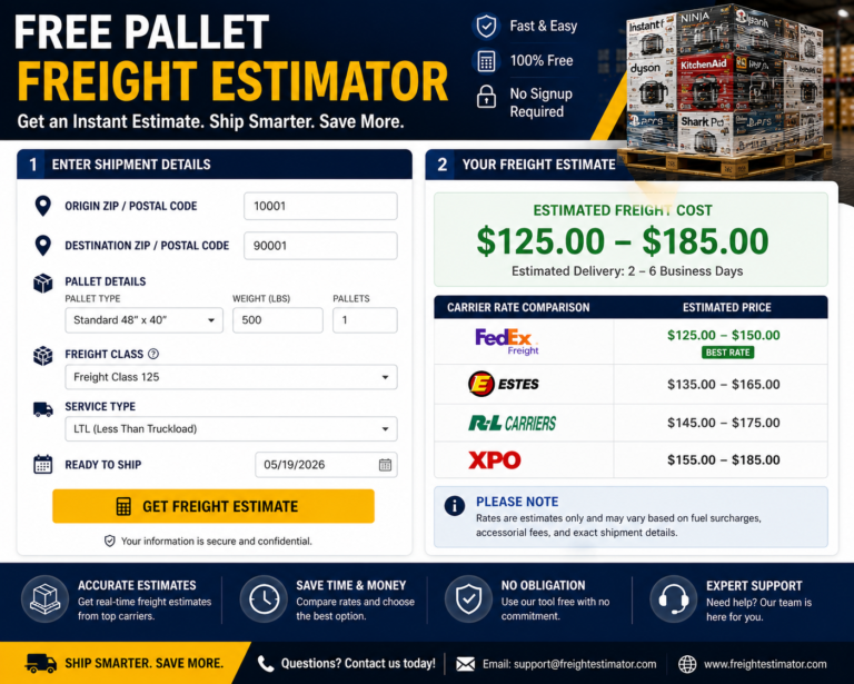 Free Pallet Freight Estimator