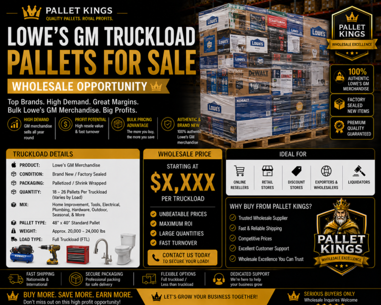 Lws Gm Truckloads Pallet Wholesale
