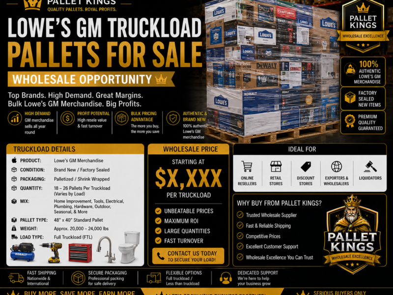 Lws Gm Truckloads Pallet Wholesale