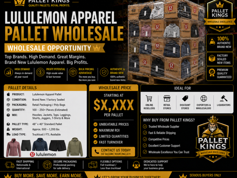 Lululemon Apparel Pallet Wholesale