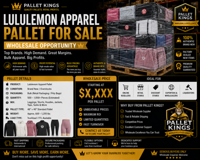 Lululemon Apparel Wholesale Pallet