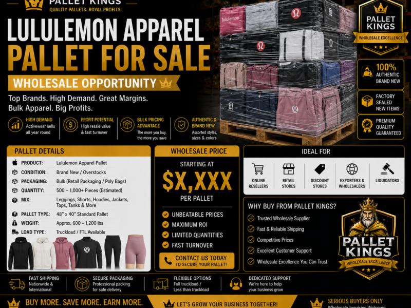 Lululemon Apparel Wholesale Pallet