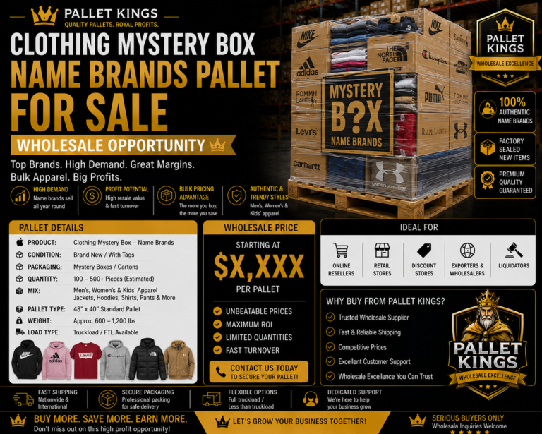 Clothing Mystery Box Name Brands Pallet Wholesale
