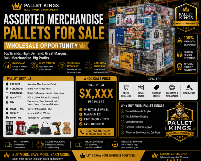 Assorted Merchandise Pallets For Sale Wholesale