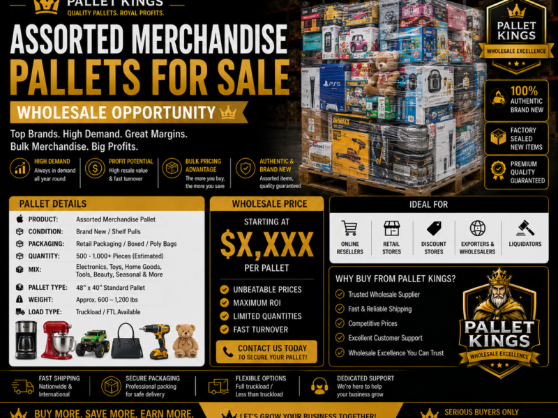 Assorted Merchandise Pallets For Sale Wholesale