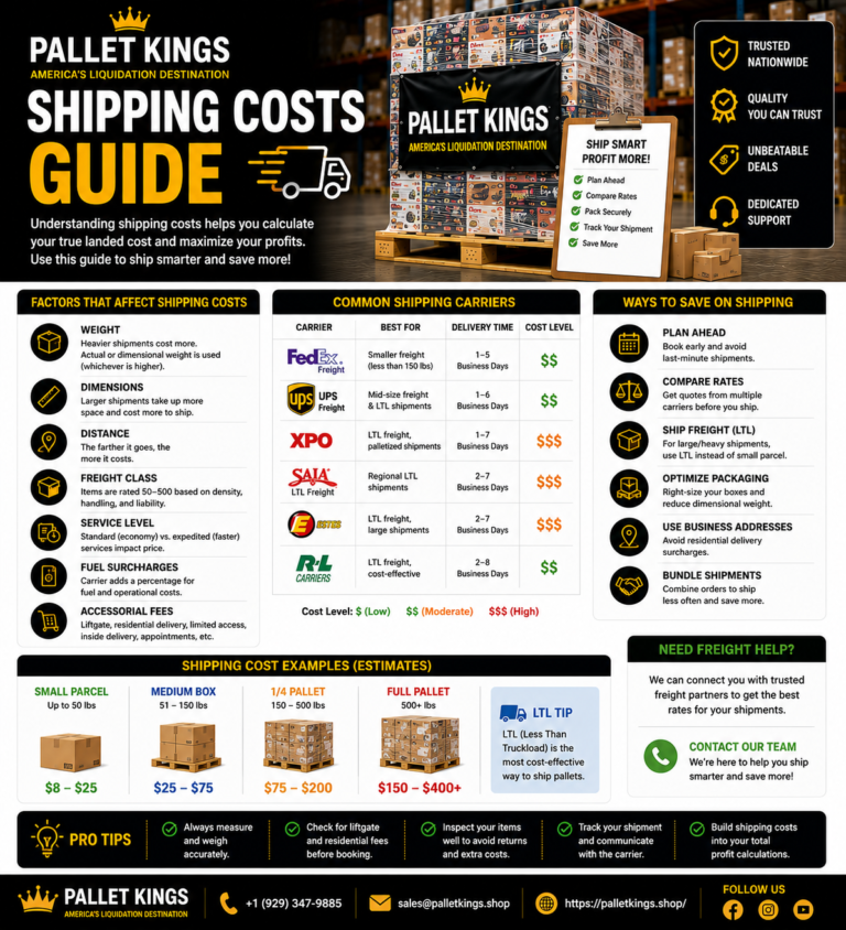 Shipping Costs Guide For Pallet Buyers